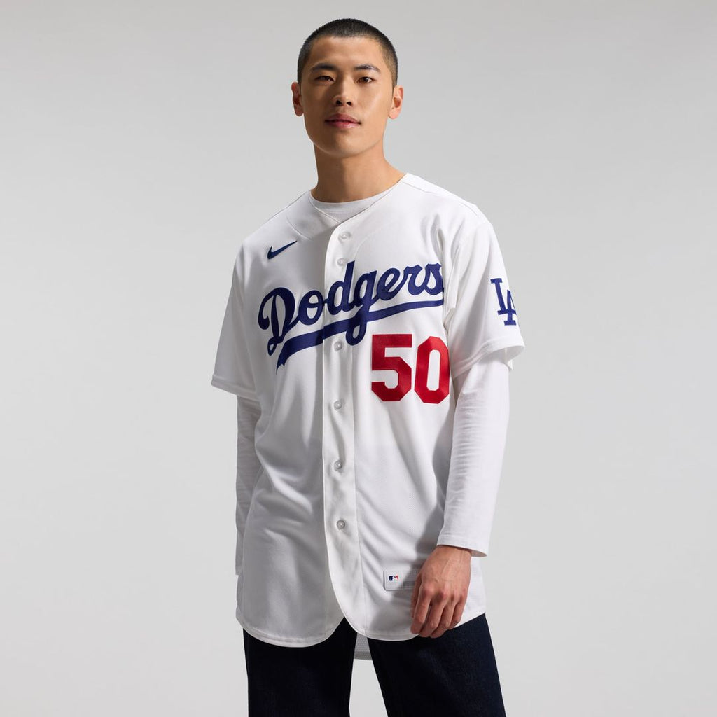 Men's Los Angeles Dodgers Mookie Betts White Home MLB Baseball Jersey - view 5