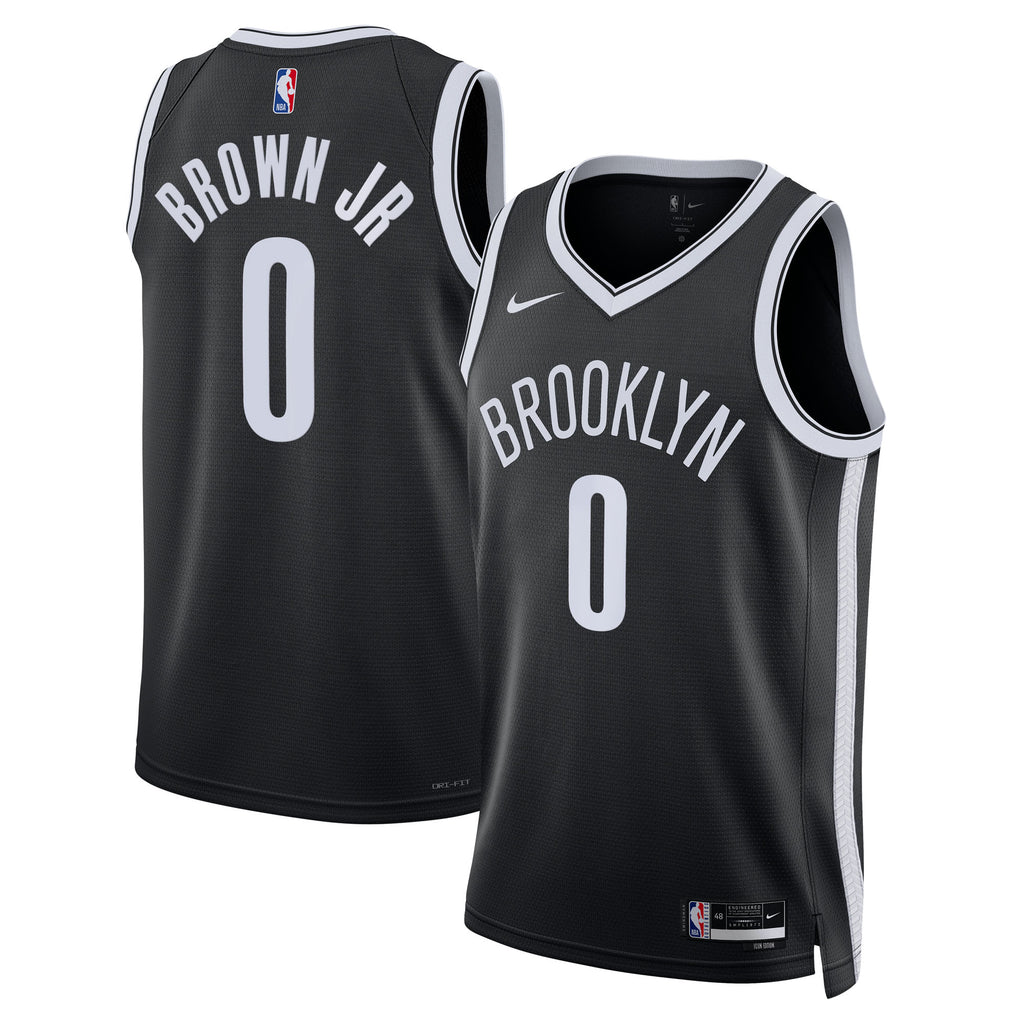 Unisex Mikel Brown Jr. Brooklyn Nets Icon Swingman NBA Basketball Jersey - Black - view 2