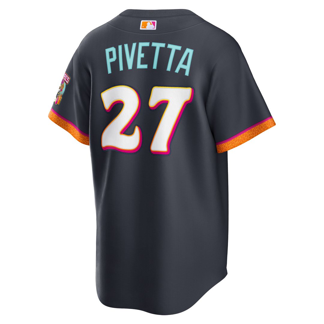 Men's San Diego Padres Nick Pivetta Obsidian 2026 City Connect Stadium MLB Baseball Jersey - view 3