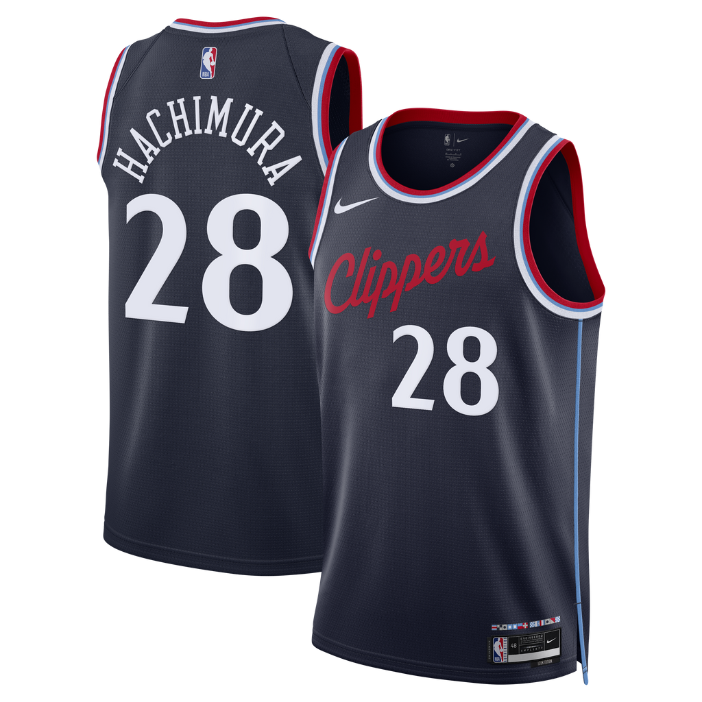 Unisex Rui Hachimura Los Angeles Clippers Replica Icon Edition Swingman NBA Basketball Jersey - Navy - view 2