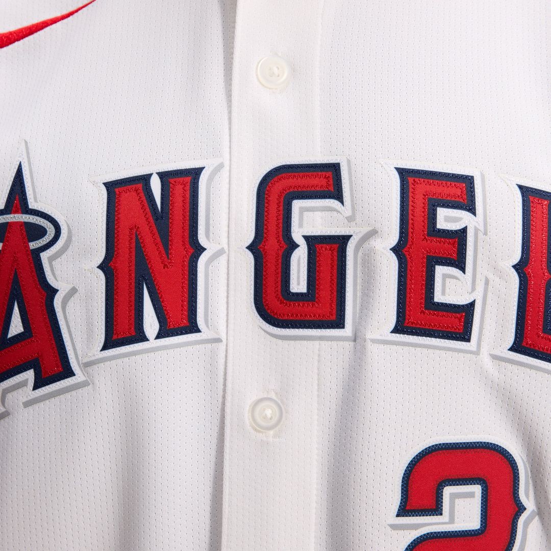 Men's Los Angeles Angels Mike Trout White Home Limited MLB Baseball Jersey - view 13