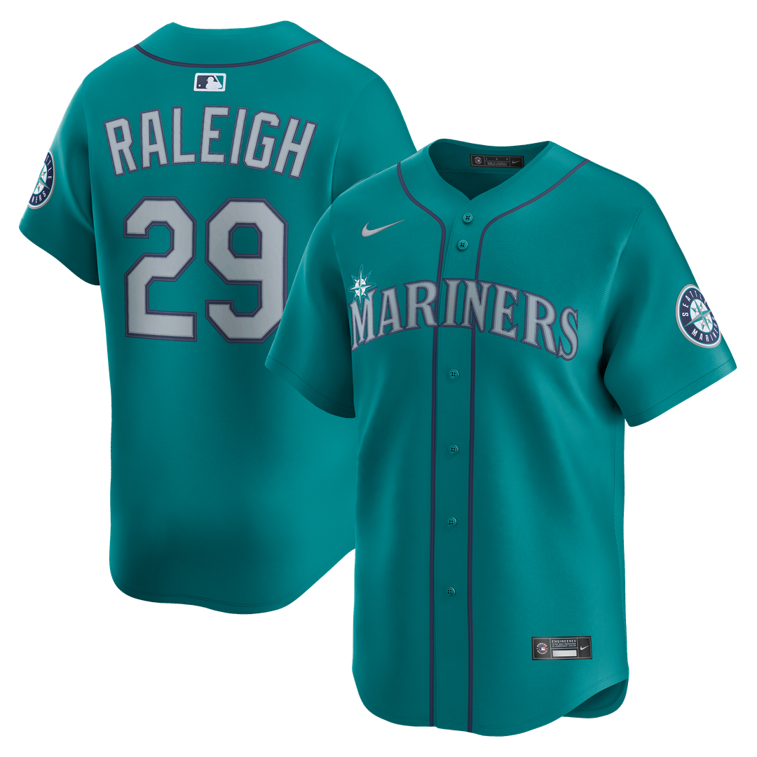 Men's Seattle Mariners Cal Raleigh Teal Alternate Limited MLB Baseball Jersey - view 1