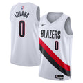Unisex Damian Lillard Portland Trail Blazers Replica Association Edition Swingman NBA Basketball Jersey - White - view 1