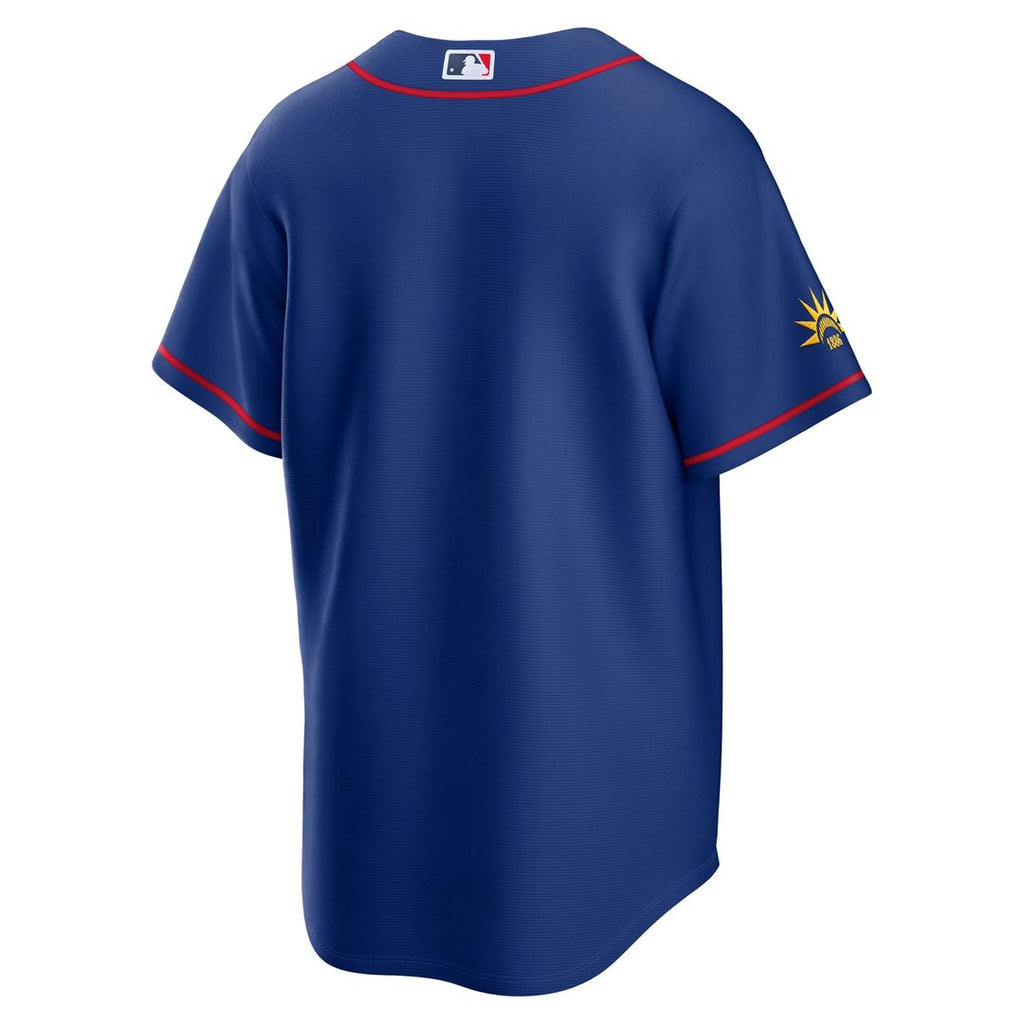 Men's France National Team MLB Blue Stadium Replica Jersey - view 3