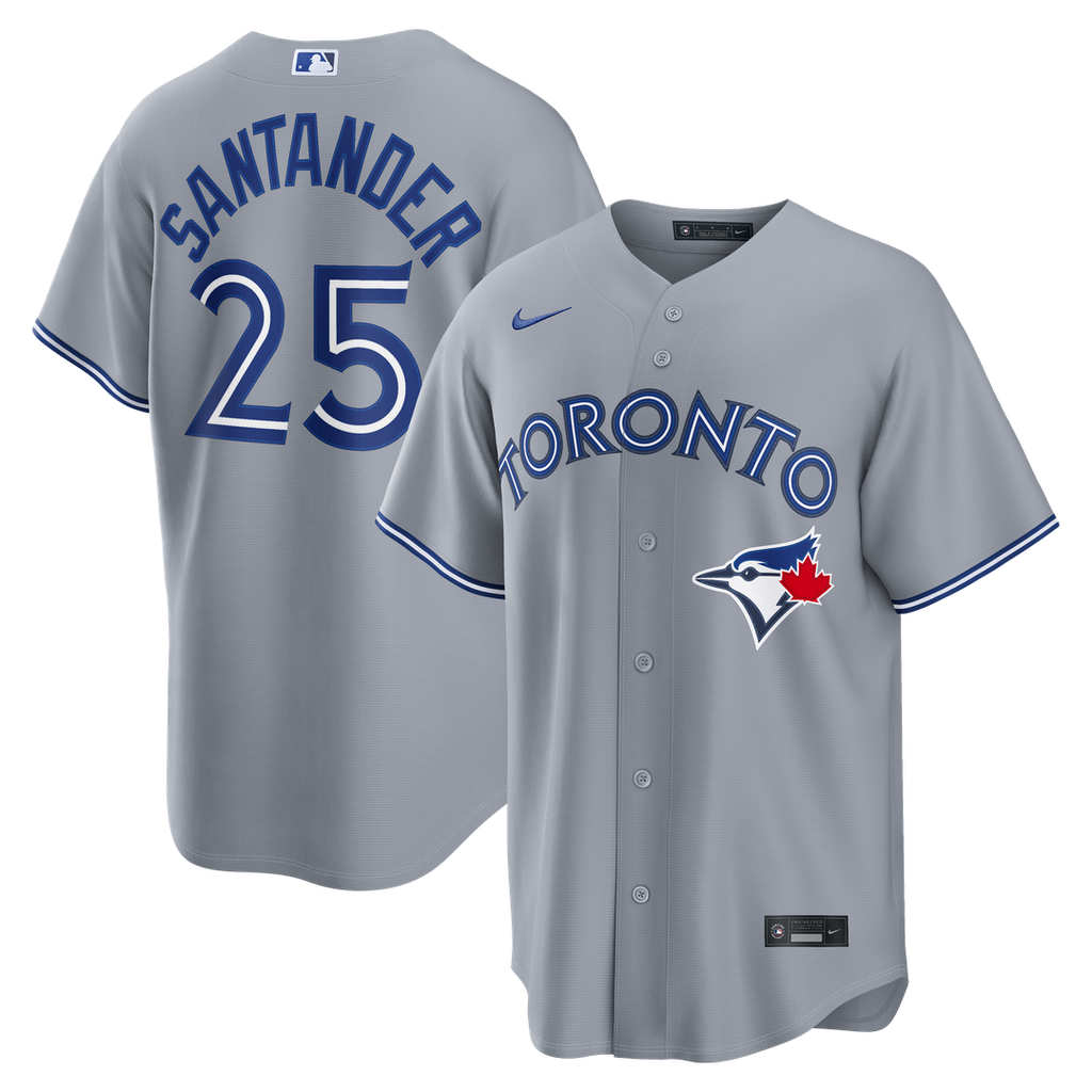 Men's Toronto Blue Jays Anthony Santander Gray Road Replica MLB Baseball Jersey - view 1