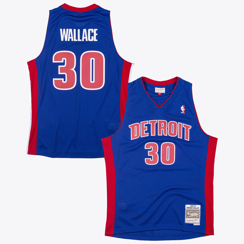 Men's Detroit Pistons Rasheed Wallace 2003 Swingman NBA Basketball Jersey - Royal Blue - view 1