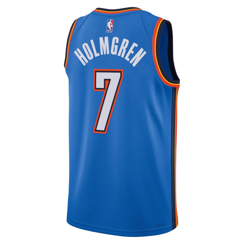 Unisex Chet Holmgren Oklahoma City Thunder Icon Edition Swingman NBA Basketball Jersey - Blue - view 3