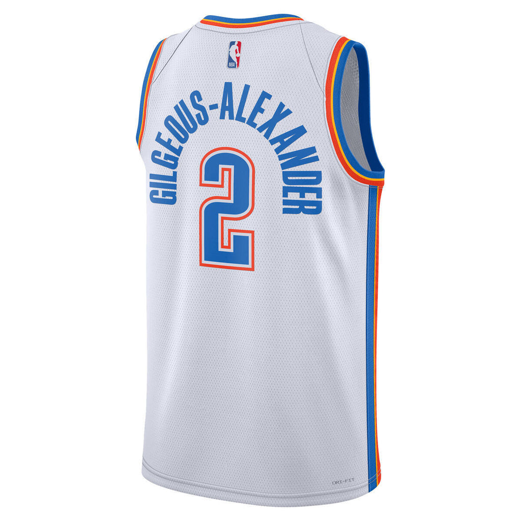 Unisex Oklahoma City Thunder Association Swingman NBA Basketball Jersey - Gilgeous-Alexander - view 4