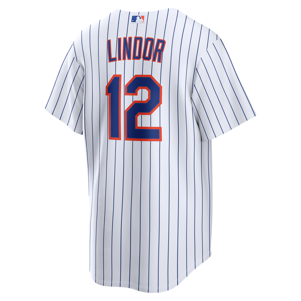 Men's New York Mets Francisco Lindor White Home Replica MLB Baseball Jersey - view 3