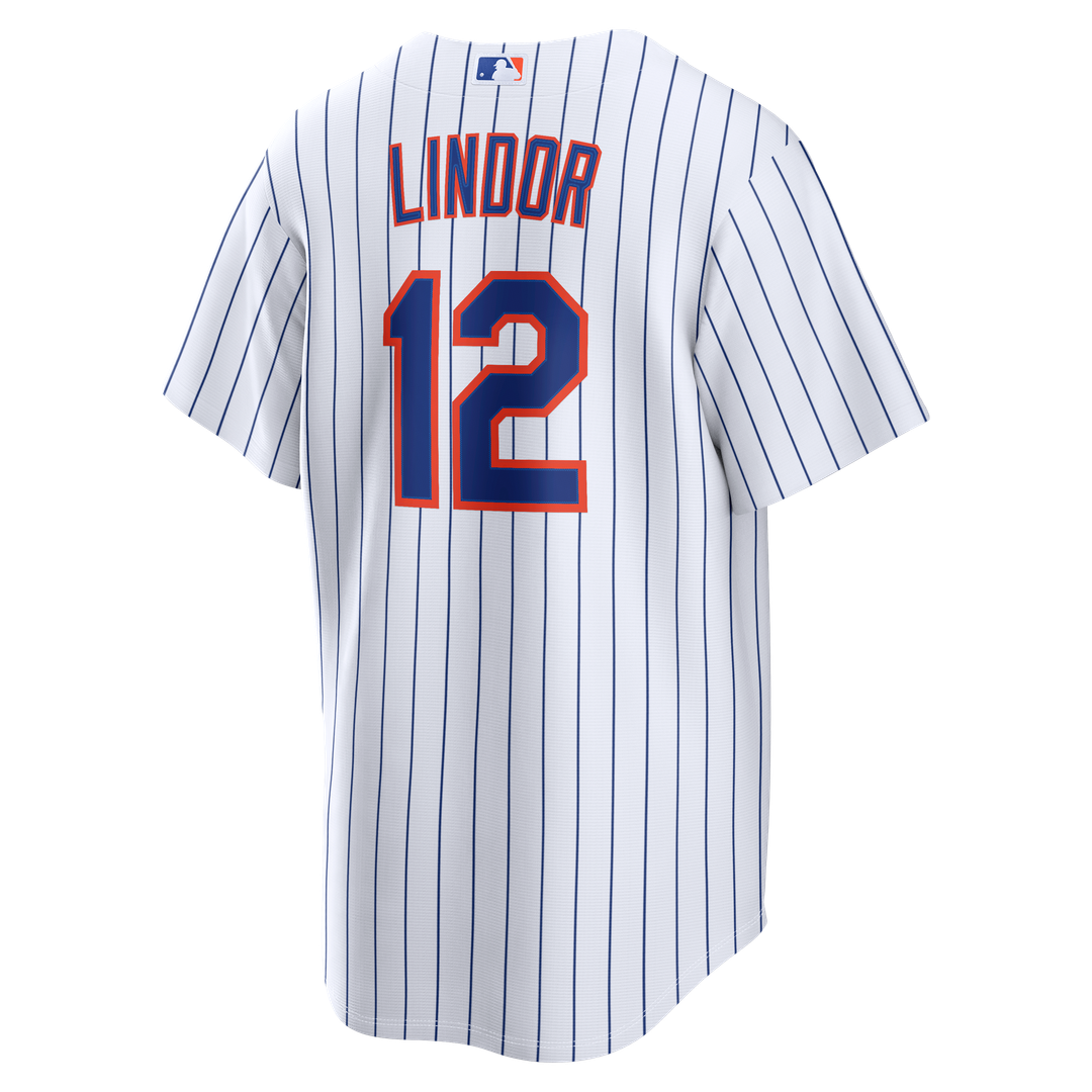 Men's New York Mets Francisco Lindor White Home Replica MLB Baseball Jersey - view 3