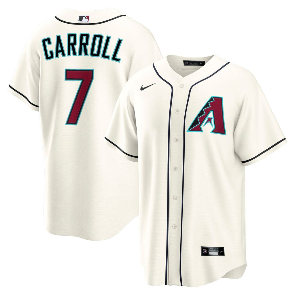 Men's Arizona Diamondbacks Corbin Carroll Cream Home Replica MLB Baseball Jersey - view 1