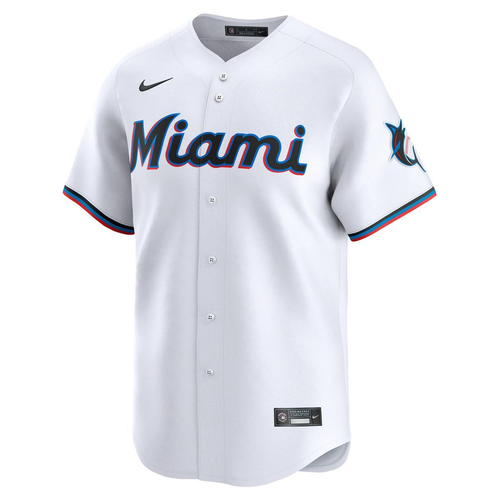 Men's Miami Marlins Sandy Alcantara White Home Limited MLB Baseball Jersey - view 2