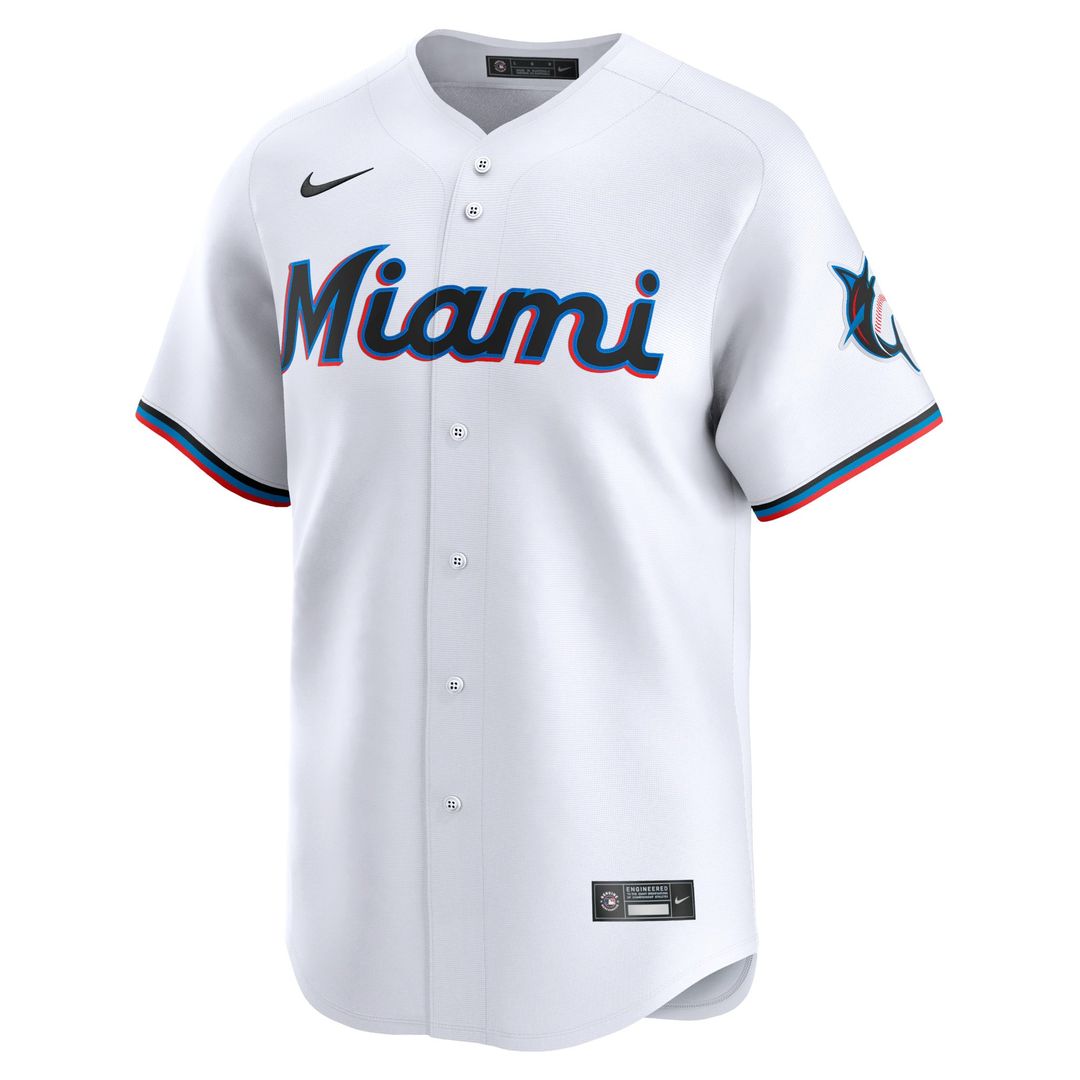 Men's Miami Marlins Sandy Alcantara White Home Limited MLB Baseball Jersey - view 2