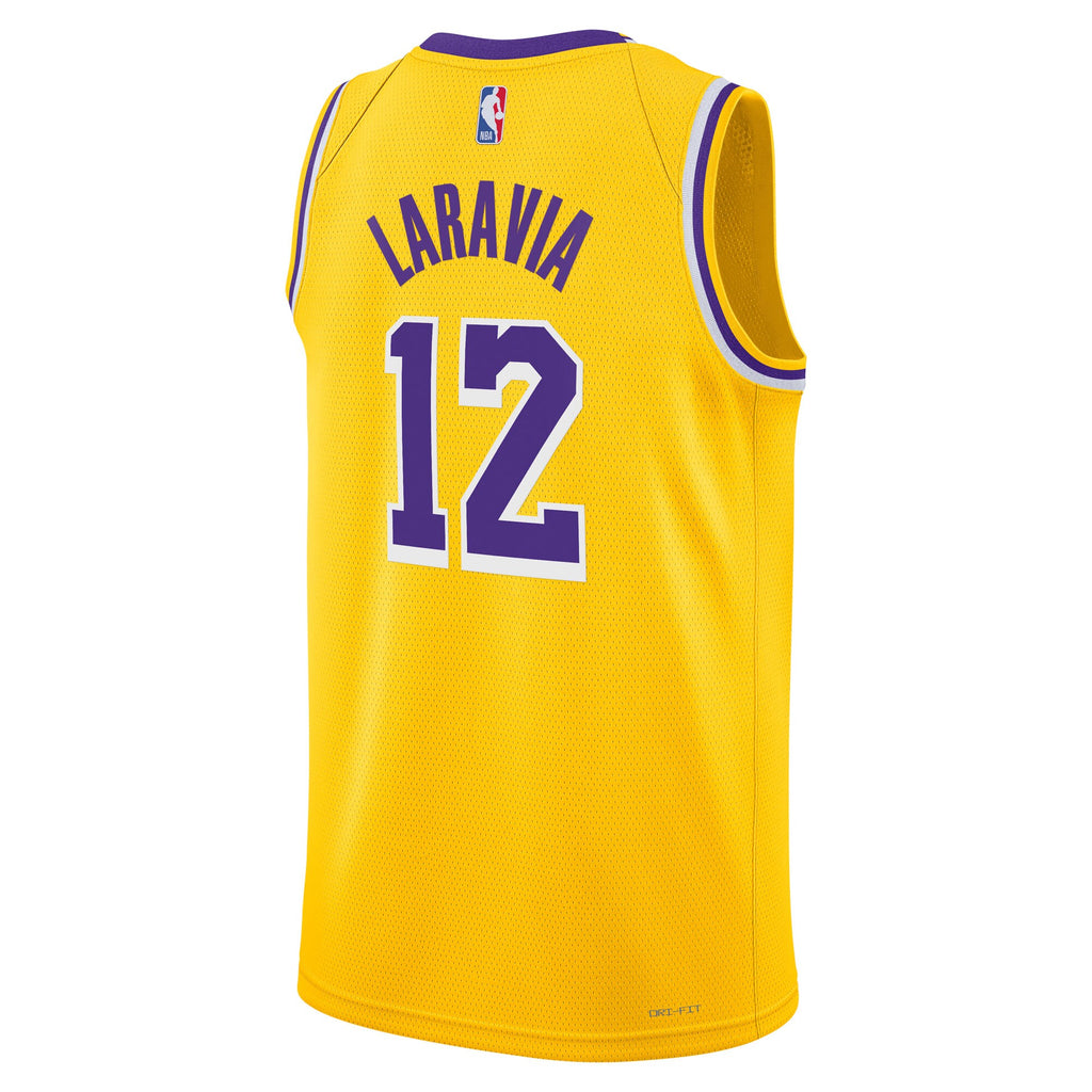 Unisex Jake LaRavia Los Angeles Lakers Icon Edition Swingman NBA Basketball Jersey - Gold - view 4