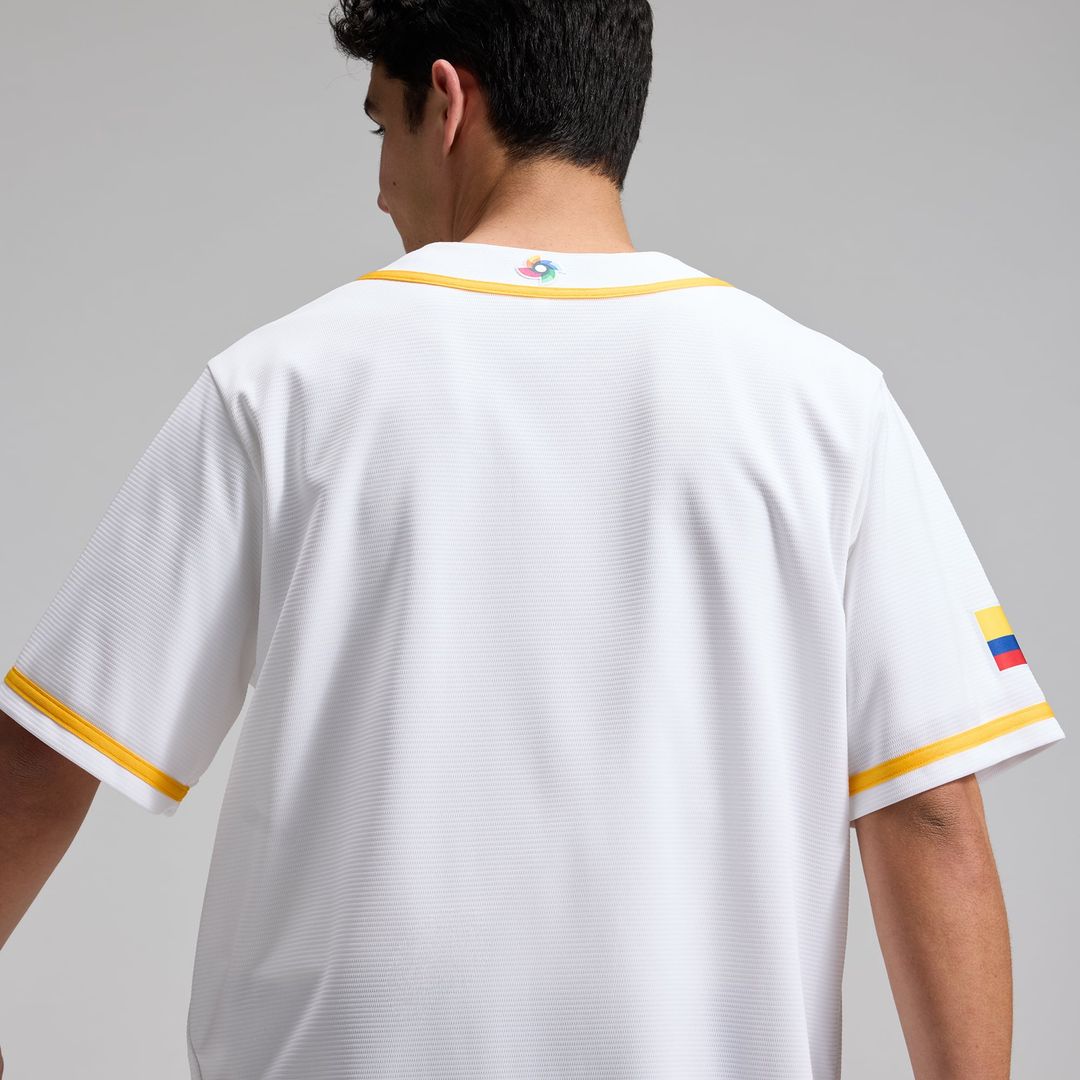 Men's Colombia Baseball White 2026 World Baseball Classic Home Stadium MLB Baseball Jersey - view 5