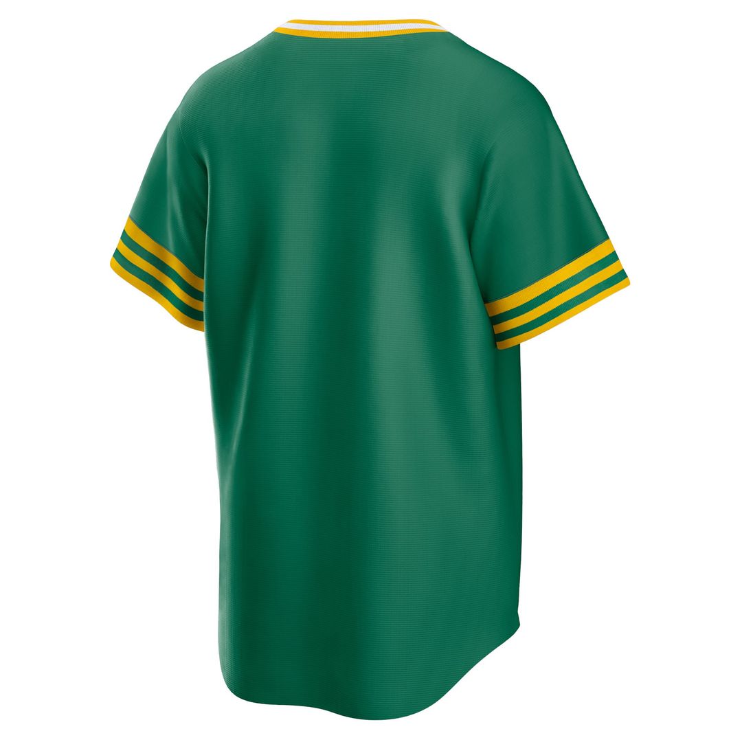 Men's Athletics Kelly Green Road Cooperstown Collection MLB Baseball Jersey - view 3