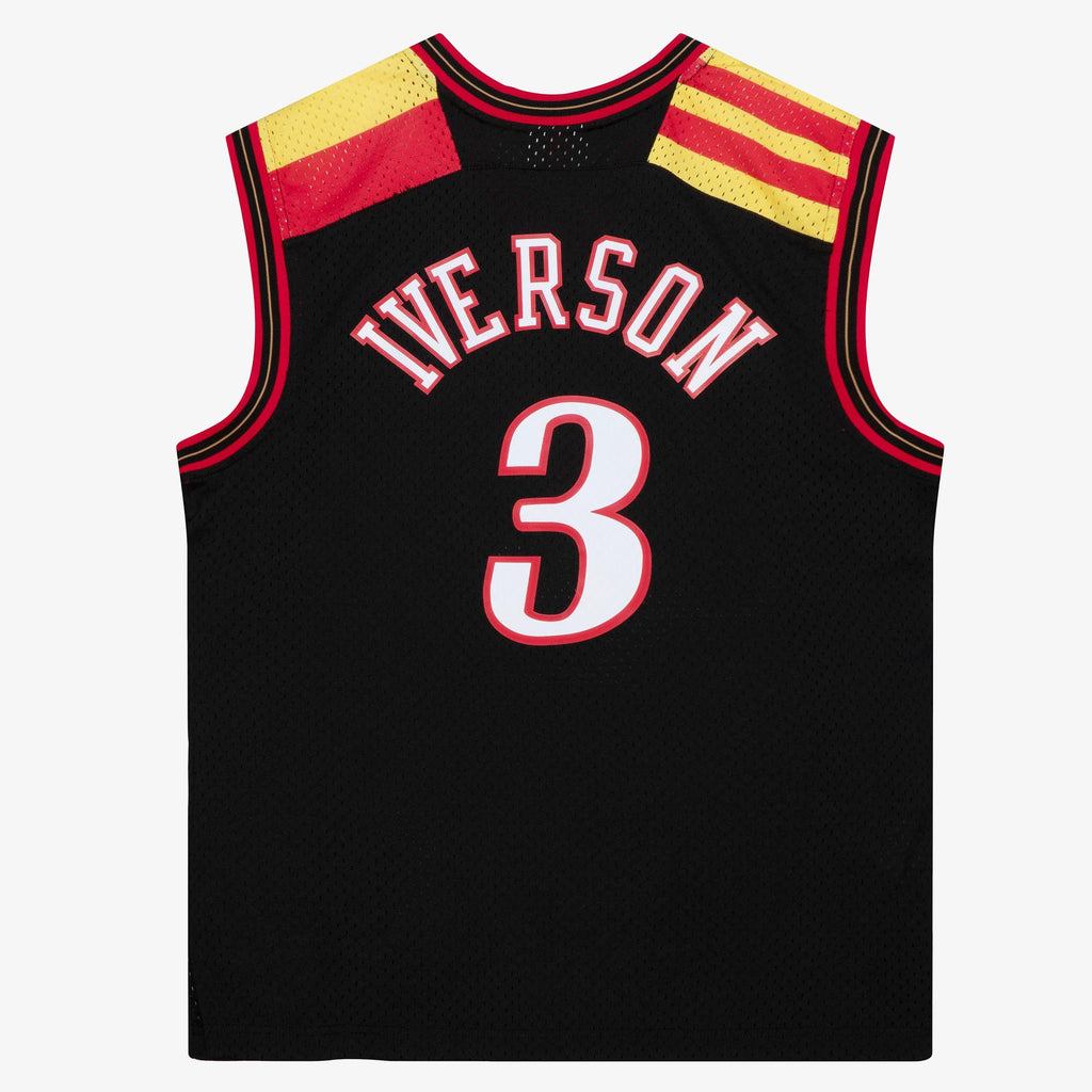 Men's Philadelphia 76ers Allen Iverson 2006 Alternate Spain NBA Basketball Jersey - Black - view 4