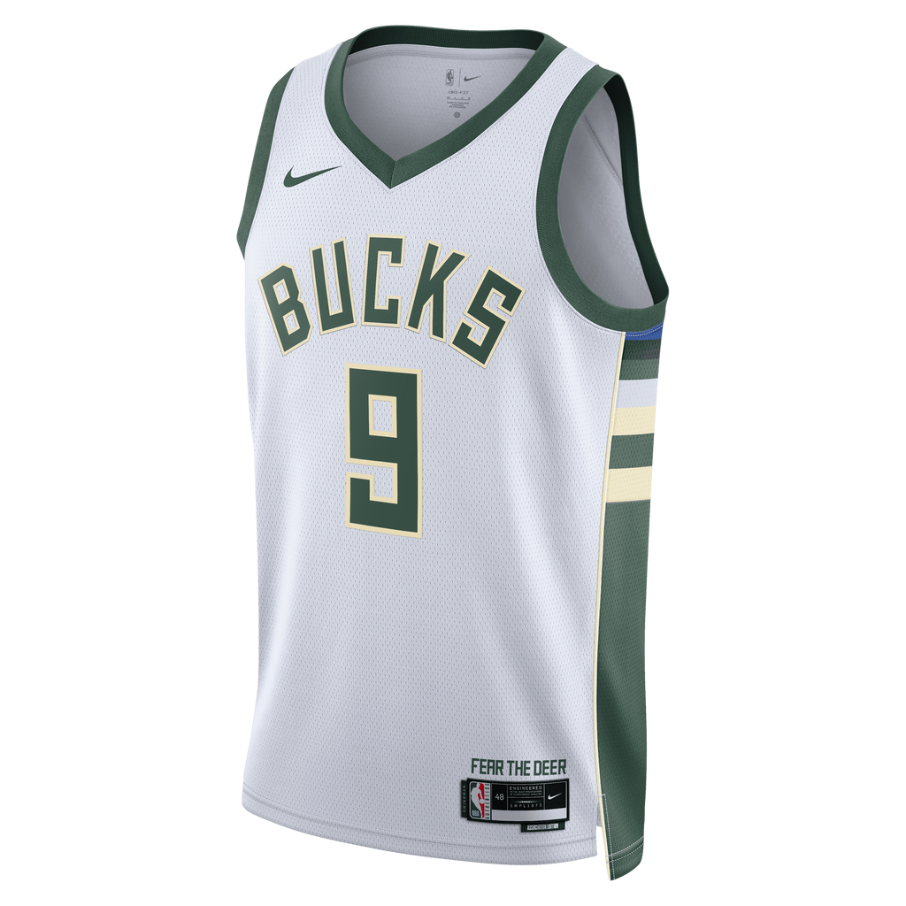 Unisex Kel'el Ware Milwaukee Bucks Association Edition Swingman NBA Basketball Jersey - White - view 3