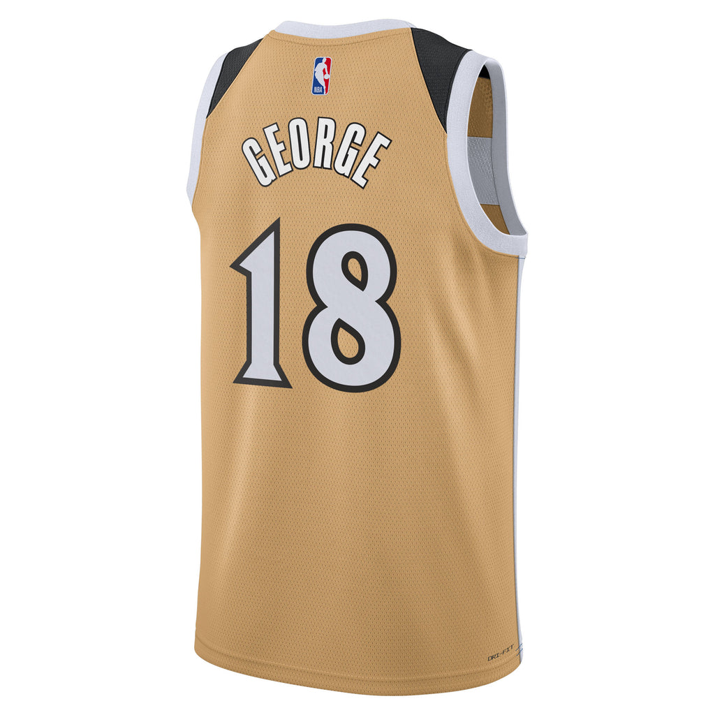 Unisex Kyshawn George Washington Wizards 2025/26 City Edition Swingman NBA Basketball Jersey - Tan - view 4