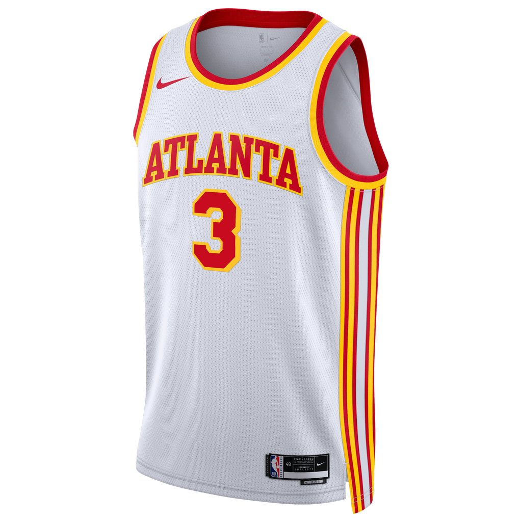 Unisex CJ McCollum Atlanta Hawks Association Edition Swingman NBA Basketball Jersey - White - view 3