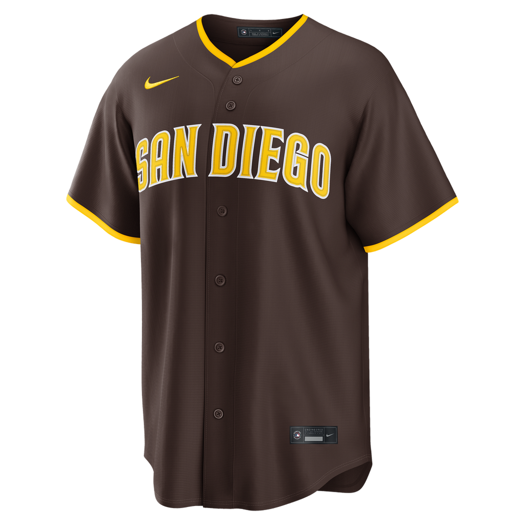 Men's San Diego Padres Fernando Tatis Jr. Brown Road Replica MLB Baseball Jersey - view 2