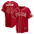 Men's Texas Rangers Jacob deGrom Red 2026 City Connect Stadium MLB Baseball Jersey - view 1