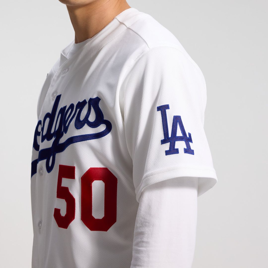 Men's Los Angeles Dodgers Mookie Betts White Home MLB Baseball Jersey - view 9