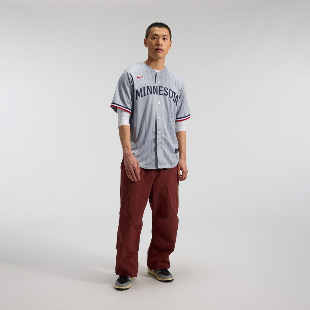 Men's Minnesota Twins Gray Road Replica MLB Baseball Jersey - view 14