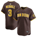 Men's San Diego Padres Jackson Merrill Brown Road Limited MLB Baseball Jersey - view 4