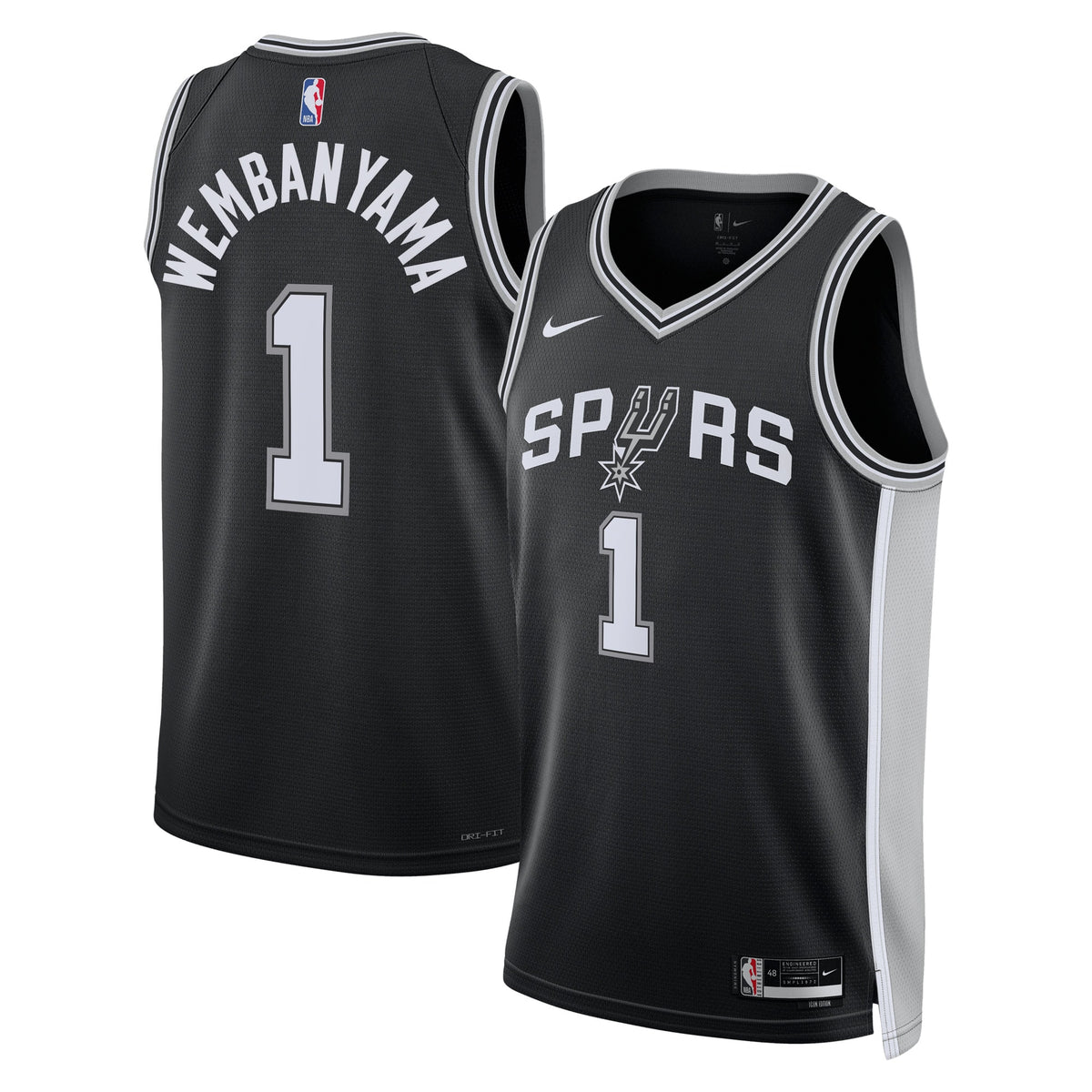 Men's San Antonio Spurs Icon Swingman NBA Basketball Jersey - Victor Wembanyama - view 2