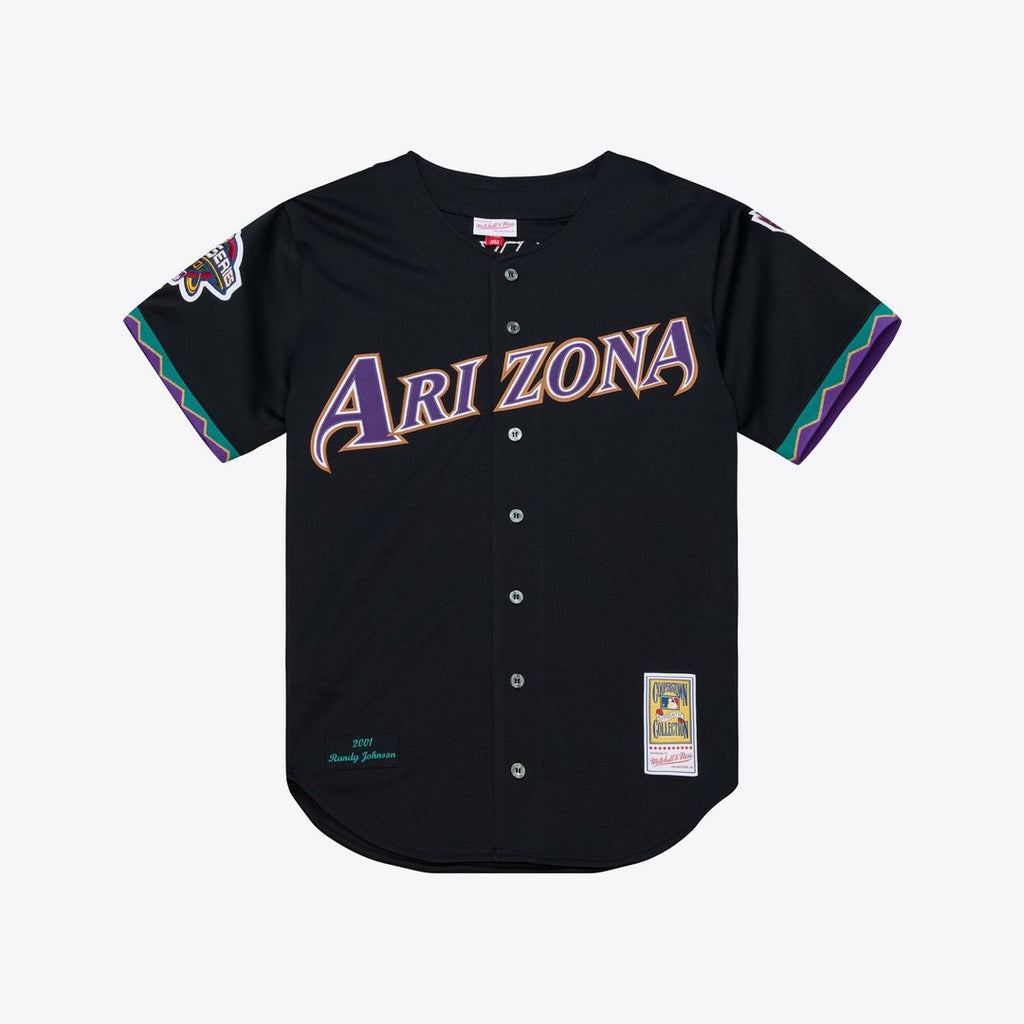 Men's Arizona Diamondbacks Randy Johnson Black 2001 MLB Baseball Jersey - view 1