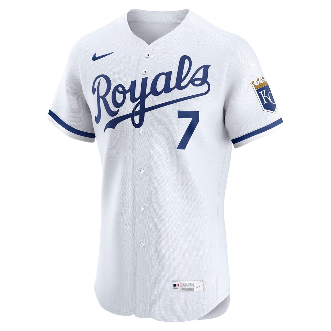 Men's Kansas City Royals Bobby Witt Jr. White Home Elite MLB Baseball Jersey - view 2
