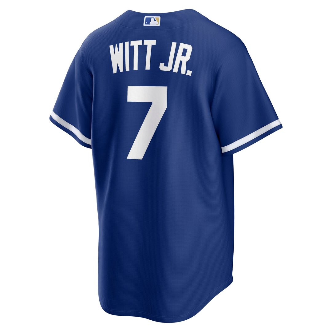 Men's Kansas City Royals Bobby Witt Jr. Royal Alternate Replica MLB Baseball Jersey - view 6