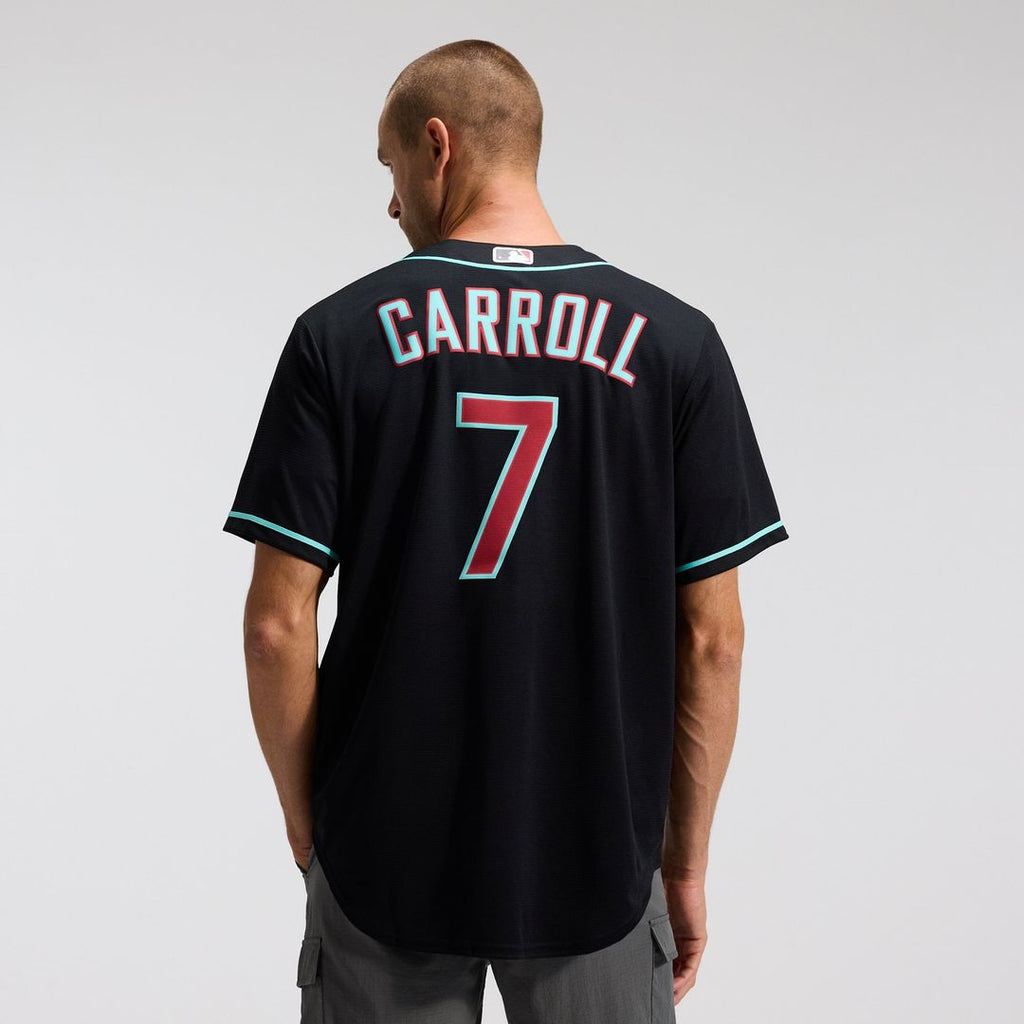 Men's Arizona Diamondbacks Corbin Carroll Black Alternate Replica MLB Baseball Jersey - view 18