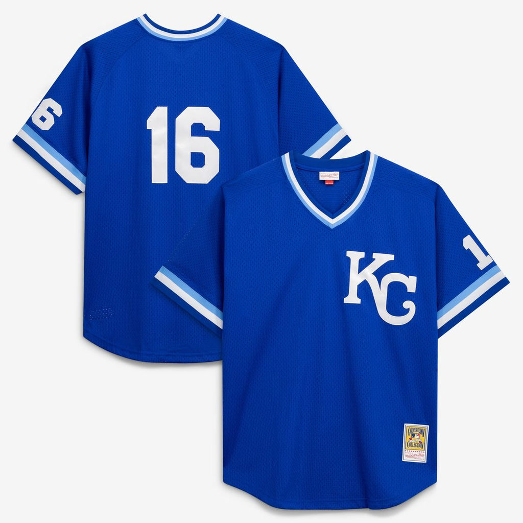 Men's Kansas City Royals Bo Jackson Royal Cooperstown Collection Big & Tall Mesh Batting Practice MLB Baseball Jersey - view 1