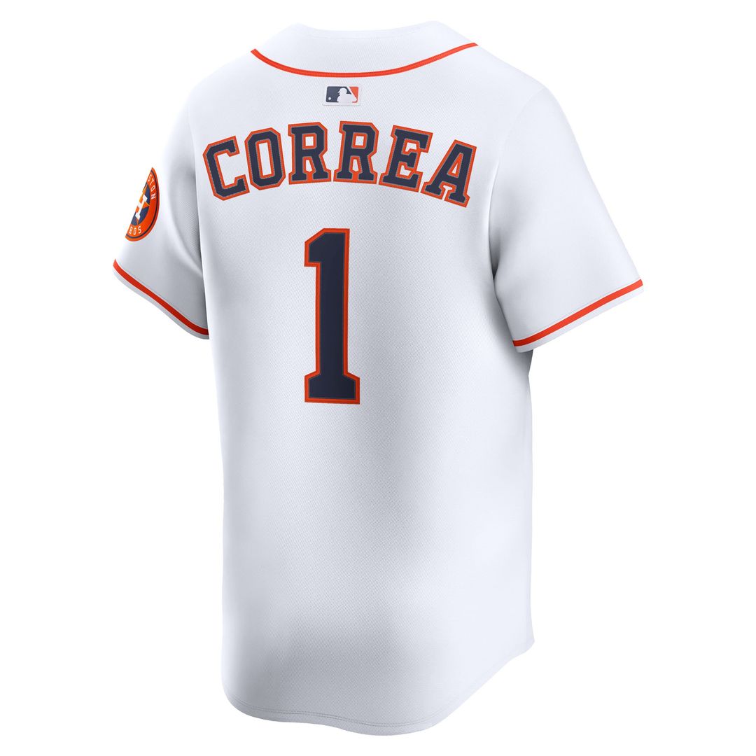 Men's Houston Astros Carlos Correa White Home Limited MLB Baseball Jersey - view 3