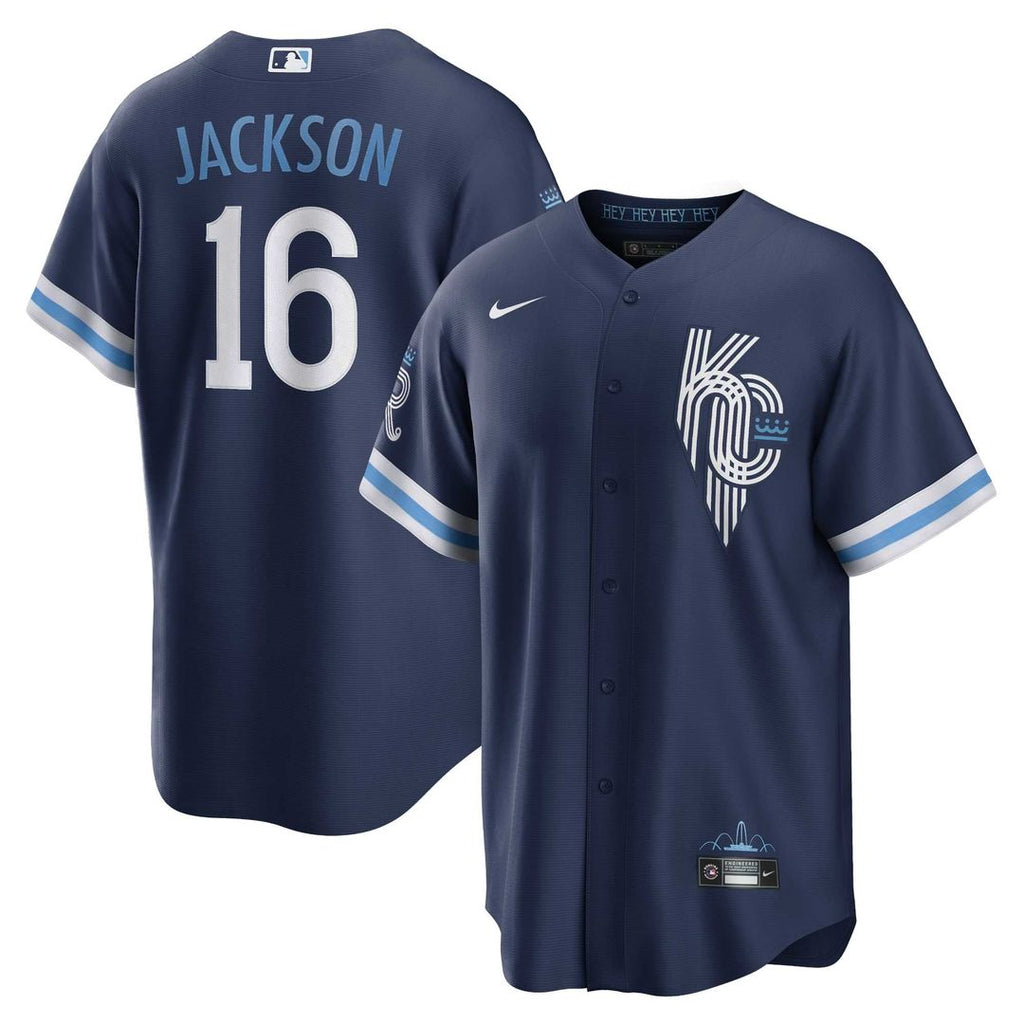 Men's Kansas City Royals Bo Jackson Navy City Connect Replica MLB Baseball Jersey - view 1