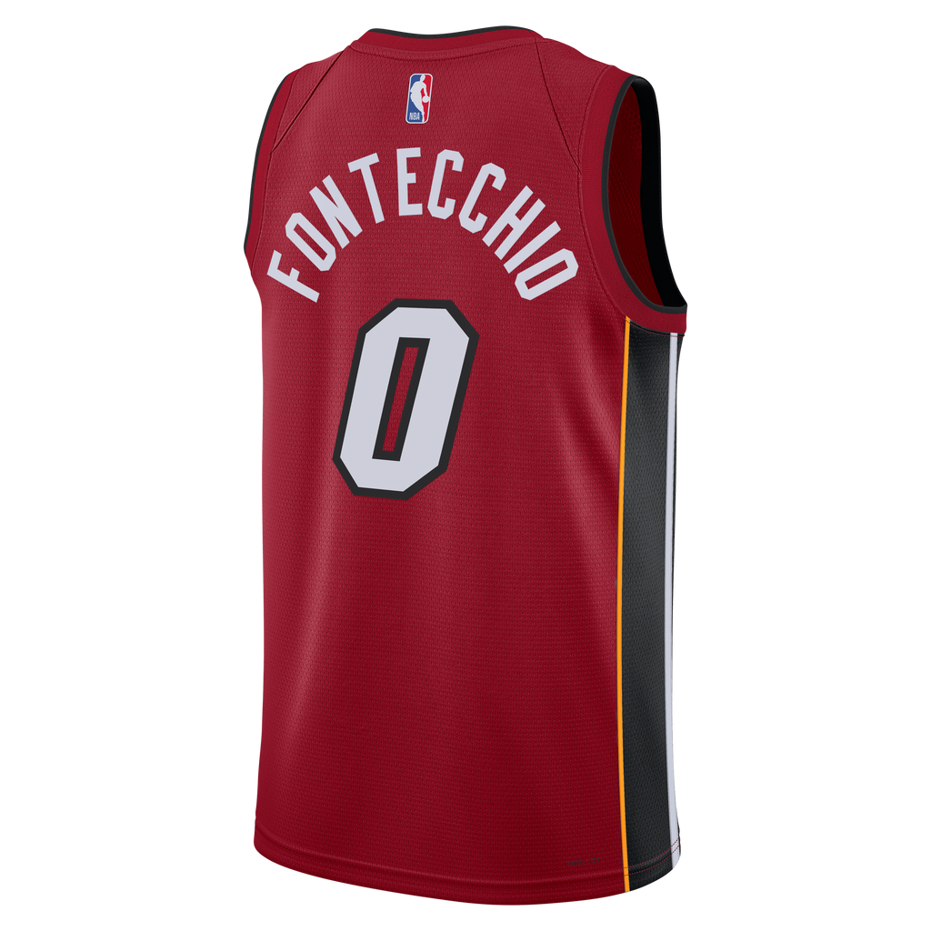 Unisex Simone Fontecchio Miami Heat Statement Edition Swingman NBA Basketball Jersey - Red - view 4