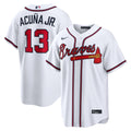 Men's Atlanta Braves Ronald Acuña Jr. White Home Replica MLB Baseball Jersey - view 1