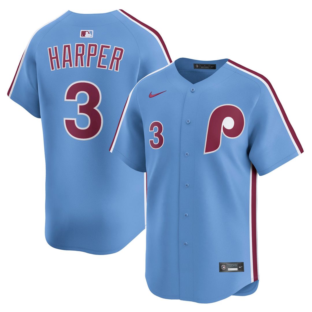 Men's Philadelphia Phillies Bryce Harper White Home Limited MLB Baseball Jersey - view 24