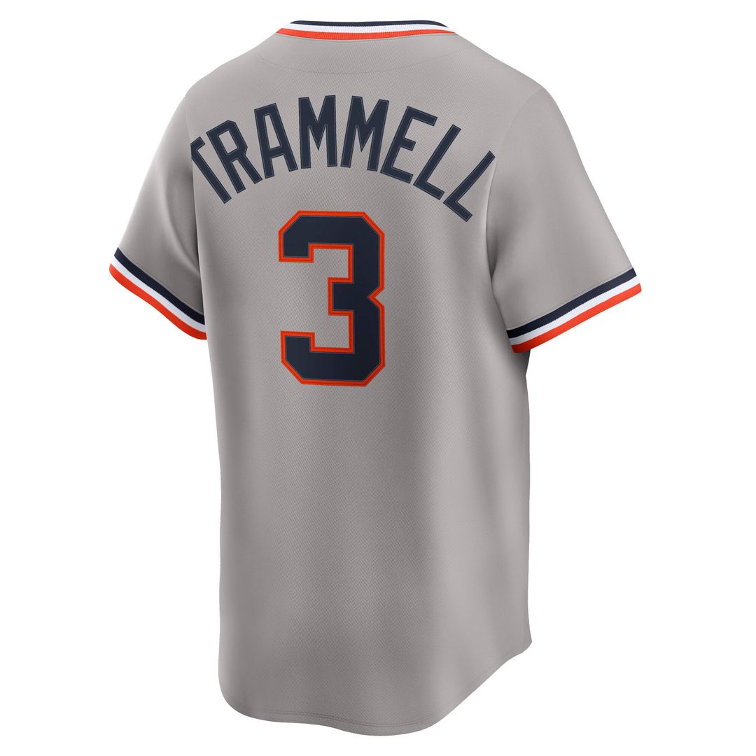 Men's Detroit Tigers Alan Trammell Gray Cooperstown Collection Limited MLB Baseball Jersey - view 3