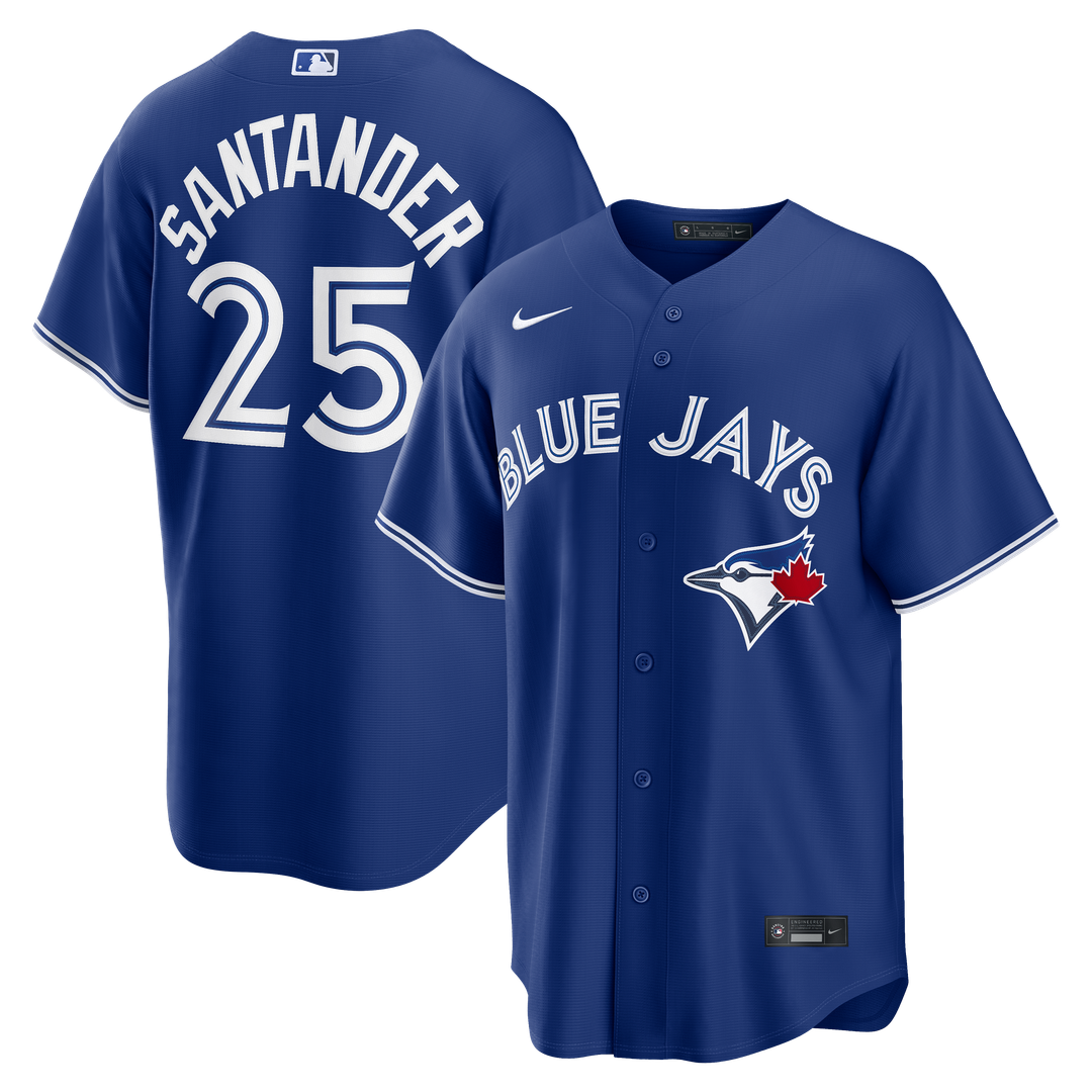 Men's Toronto Blue Jays Anthony Santander Light Blue Alternate Replica MLB Baseball Jersey - view 7