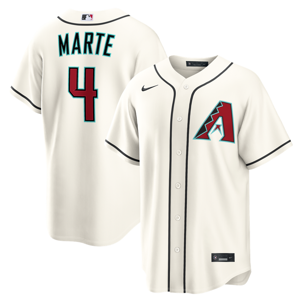 Men's Arizona Diamondbacks Ketel Marte Cream Home Replica MLB Baseball Jersey - view 1