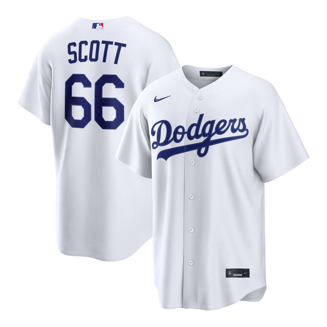 Men's Los Angeles Dodgers Tanner Scott White Home Replica MLB Baseball Jersey - view 1