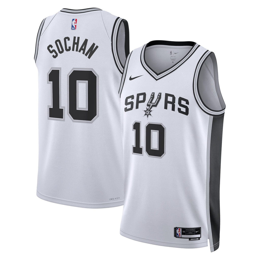 Unisex Jeremy Sochan San Antonio Spurs Association Edition Swingman NBA Basketball Jersey - White - view 1