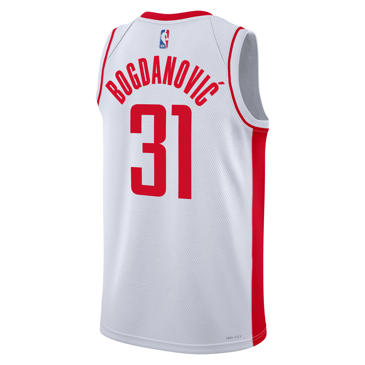 Unisex Bogdan Bogdanović Houston Rockets Association Edition Swingman NBA Basketball Jersey - White - view 4