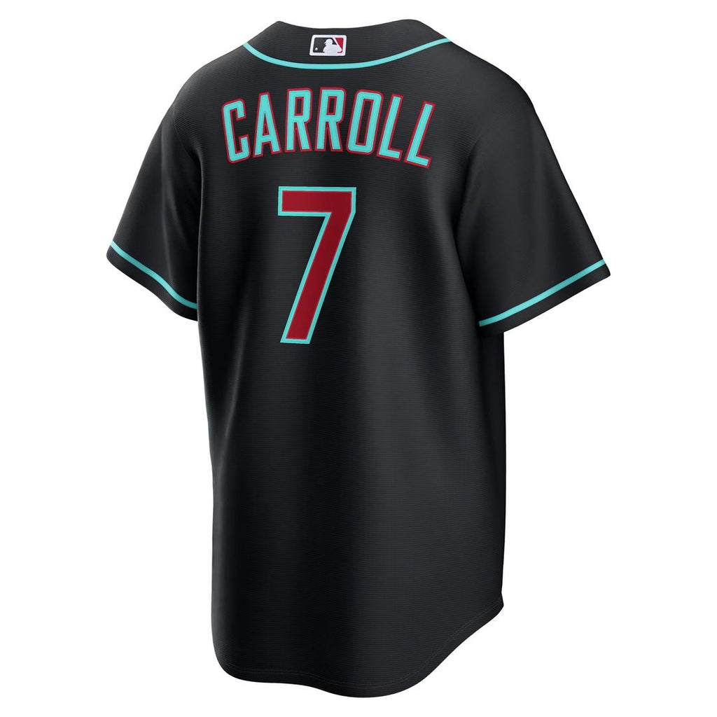 Men's Arizona Diamondbacks Corbin Carroll Black Alternate Replica MLB Baseball Jersey - view 8