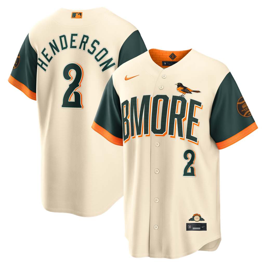 Men's Baltimore Orioles Gunnar Henderson Cream 2026 City Connect Stadium MLB Baseball Jersey - view 1