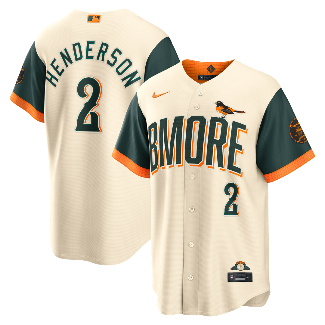 Men's Baltimore Orioles Gunnar Henderson Cream 2026 City Connect Stadium MLB Baseball Jersey - view 1