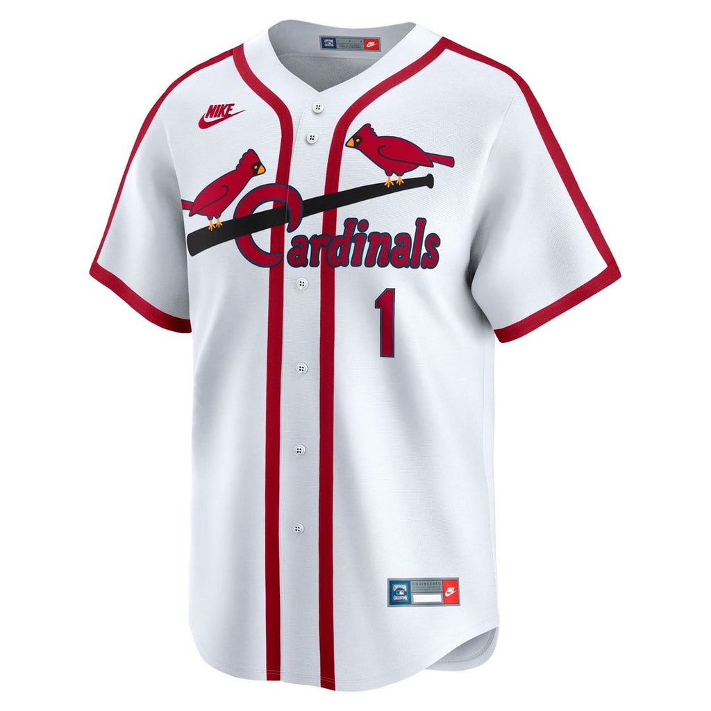 Men's St. Louis Cardinals Ozzie Smith White Throwback Cooperstown Collection Limited MLB Baseball Jersey - view 5